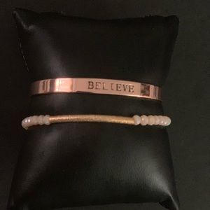 Trendy Inspirational Stack Bracelets set